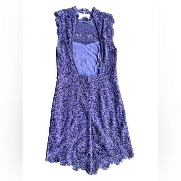 FREE PEOPLE x Intimately Daydream Lace Bodycon Slip XS Lavender Dress Open Back - Picture 5 of 9